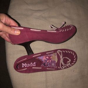 Mudd Maroon Suede Shoes - Size 8 - Heel 2” - Brand new and never worn.
